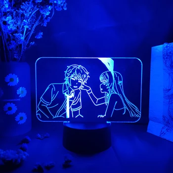 3D Anime Mai Sakurajima LED Night Light Waifu Magamistuba Teenetemärgi RGB Valgustus Manga Kunsti Otaku Fandom Kingitus Lamp Kawaii Bunny Tüdruk
