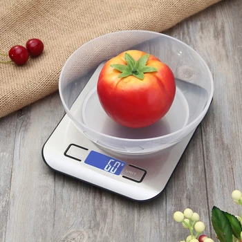Digitaalne Köök Skaala 5kg 10kg/1g Roostevabast Terasest LCD Elektrooniline Toidu Dieet Mahus