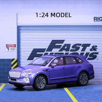 1:24 Diecast Bentayga MAASTUR Sulamist Luxy Auto Mudel Metallist Sõidukite Auto Mudeli Simulatsiooni Heli, Valgus Lasteasutused Kingitus Mänguasja Kogumine