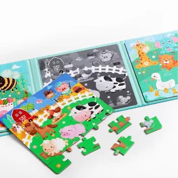 Magnet Mõistatusi Beebi Mänguasjad Montessori Materjalide Cartoon Tellised Haridus Mänguasjad Lastele Magnetid Puzzle Lapsed Õppimine Mänguasjad