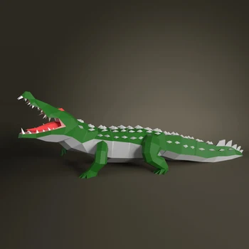 3D Paber Mudel Jurassic Dinosaurused Dinosaurused Krokodillid Loomade Paleontoloogia-Seeria Käsitöö Loominguline Dekoratiivsed Kaunistused